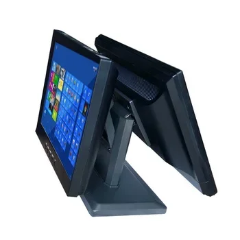 Commercial 15 Inch Lcd Dual Touch Screen Monitor For Car Kits 4:3 Resolution 1024X768 VGA Audio Video Input