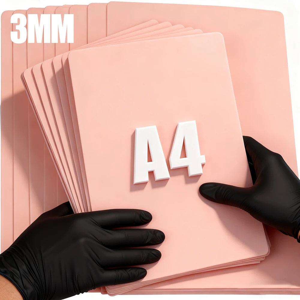3mm A4 Tattoo Practice Skin 30x20CM Large Silicone Double Sides Blank Fake Skin Microblading Eyebrow Permanent Synthetic Leather