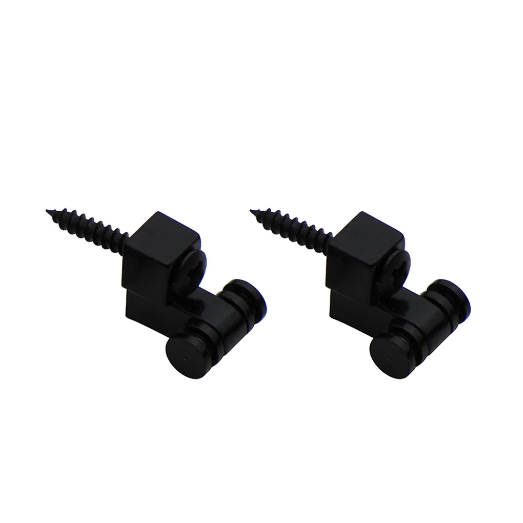 Fleor retentores de cordas de guitarra elétrica de metal, 4 peças, rolo guia de árvores, preto + cromado para peças de guitarra fd st tl