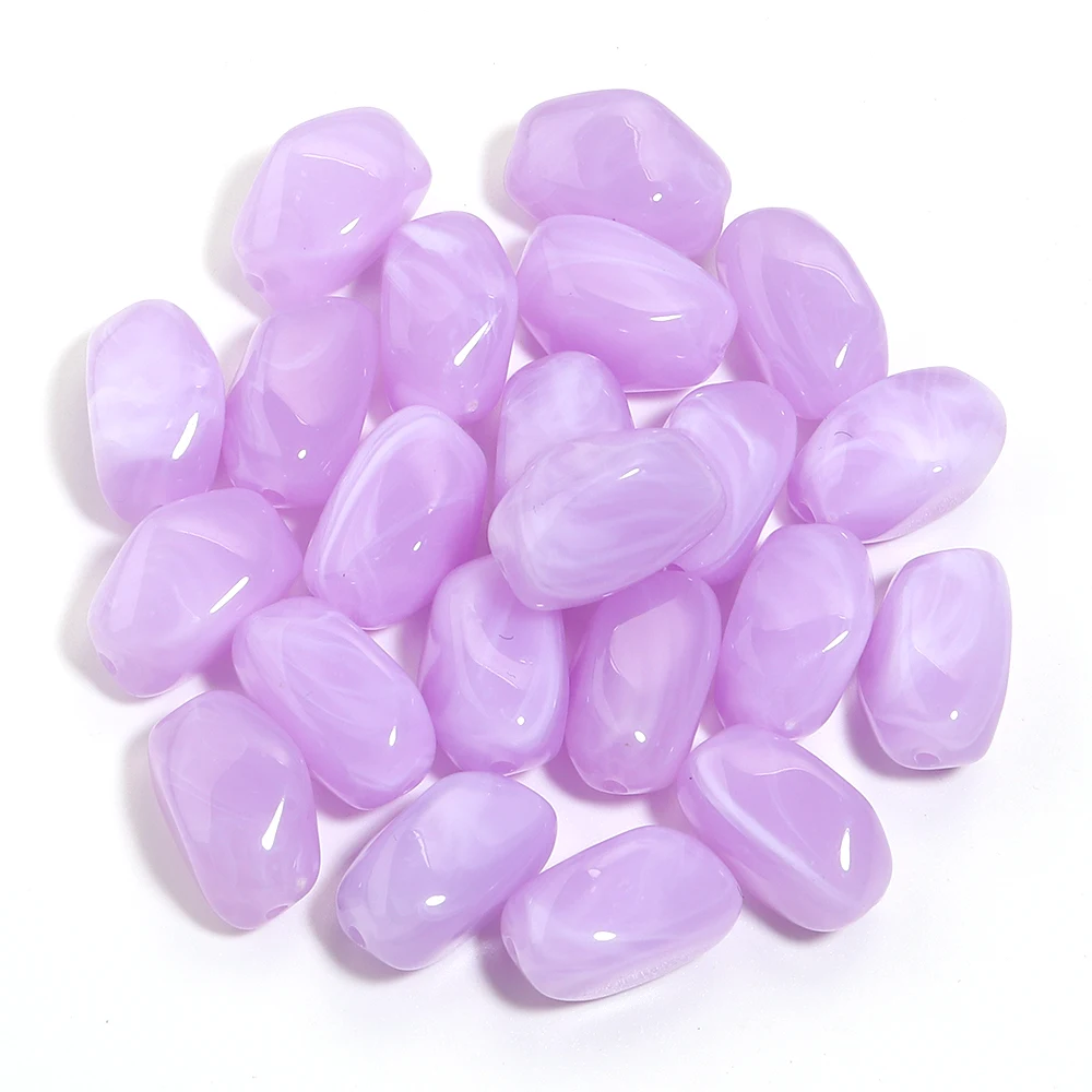 20 stks/partij 21x12mm Onregelmatig gevormde Acryl Kralen Dubbele Kleur Cloud Losse Spacer Kralen Voor DIY Mode Armband ketting Sieraden