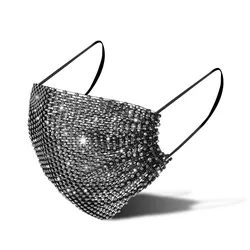 Women Fashion Face Mask With Rhinestone Elastic Reusable Christmas Masks Face Bandana Face Decor Jewelry Party Cosplay Facemask