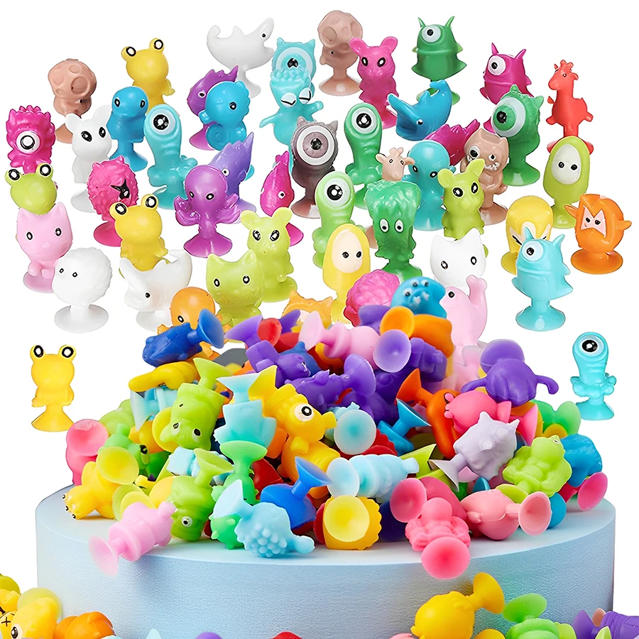 15-50pcs 2.5cm Mini Suction Cup Monster Doll More than 100+ Styles Random Ship Cartoon Doll Creative Desktop Ornament Gifts
