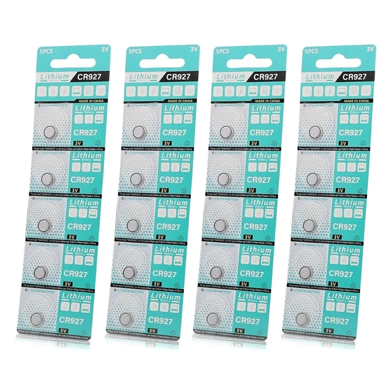 Pack of 5/10/20pcs CR927 Lithium Battery 38mAh 3V Button Cell Long Lasting Power Supply for Watch Remote Control