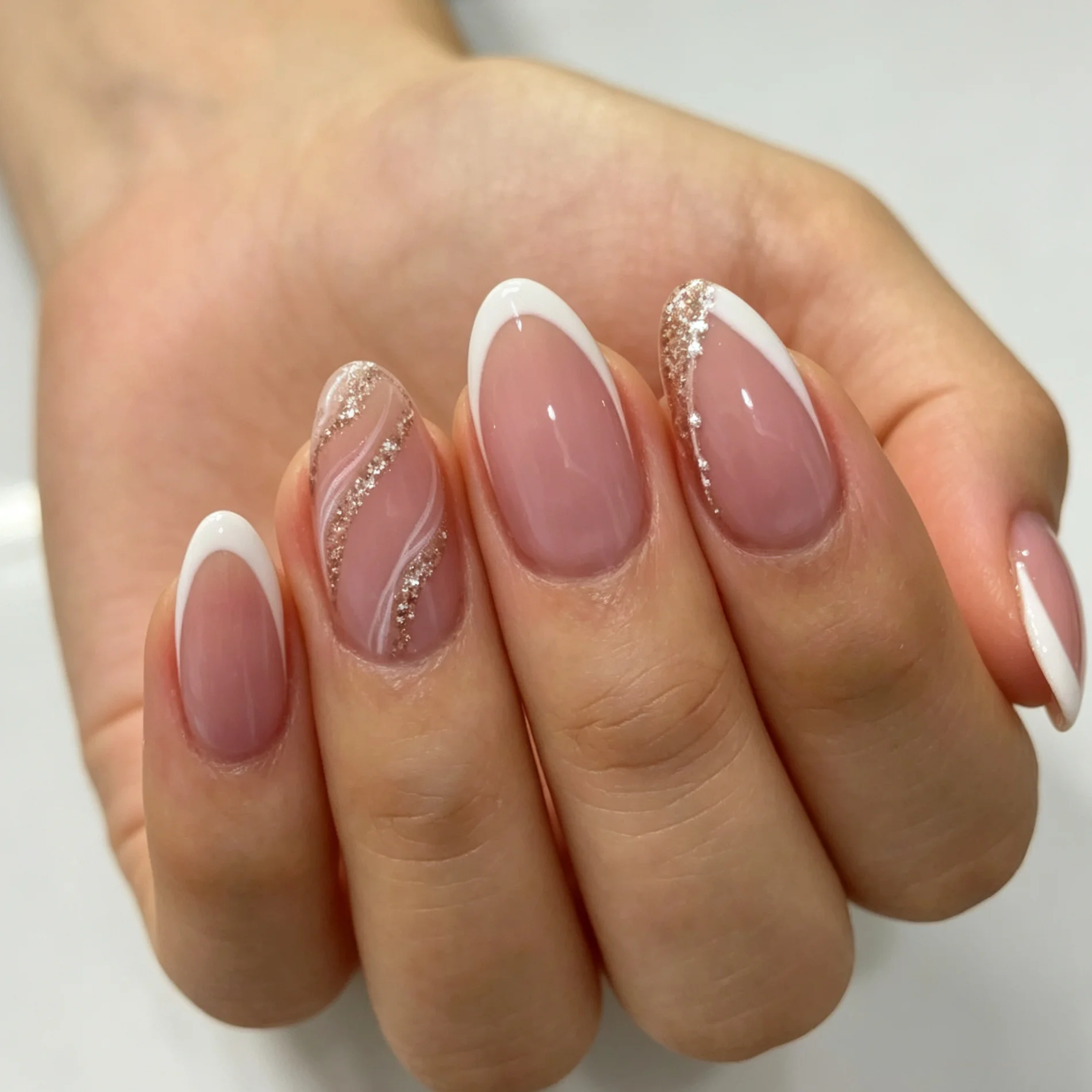 Nail Art Glitter - Kuku Palsu French Press Bergaya Warna