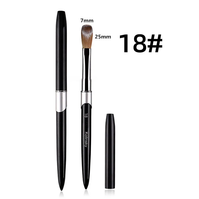 1PC Nail Acrylic Brush Kolinsky Sable Acrylic Brush UV Gel Carving Pen Brush Liquid Powder DIY Nail Drawing