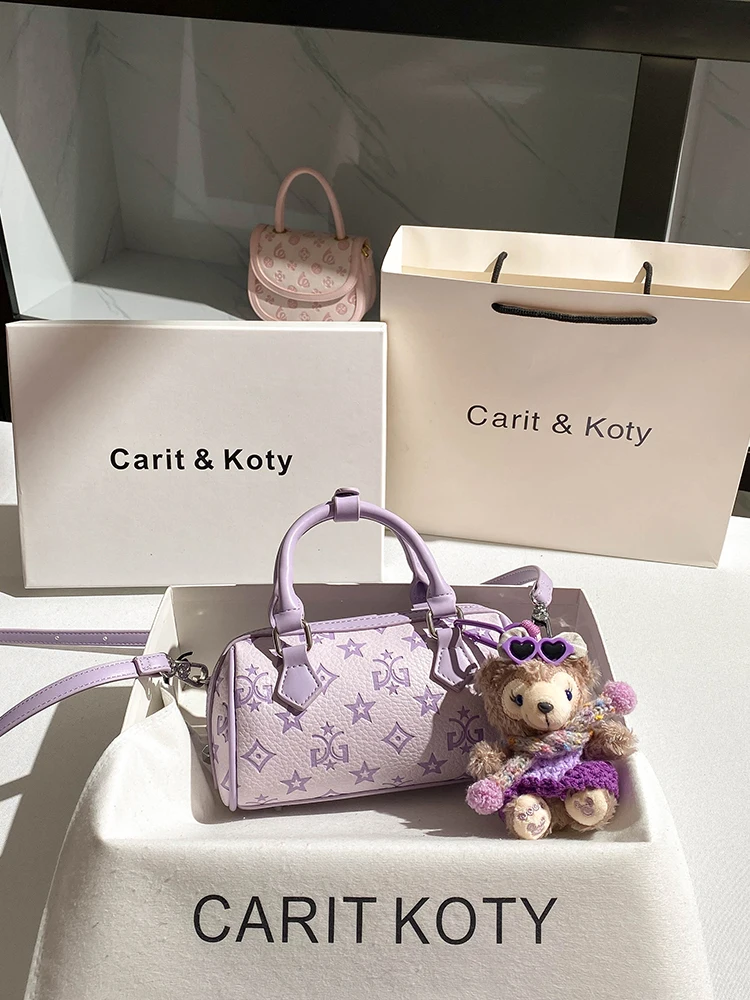 

Popular and Cute Boston Handbag with Delicate Letter Printing and Doll Pendant Women's New fashion Crossbody Bag for Party