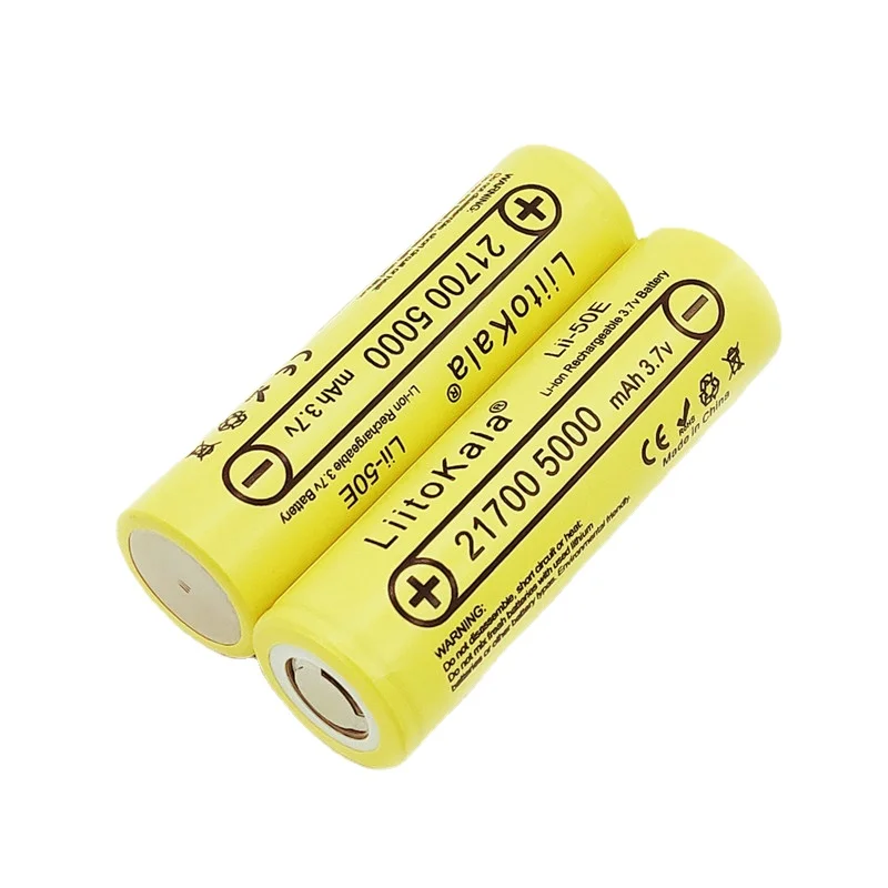 

Convoy 21700 Battery 5000mah Rechargeable 3.7V 5C Discharge High Power Batteries for L21A/L21B/M21C/S16/S12/M21B LED Flashlight