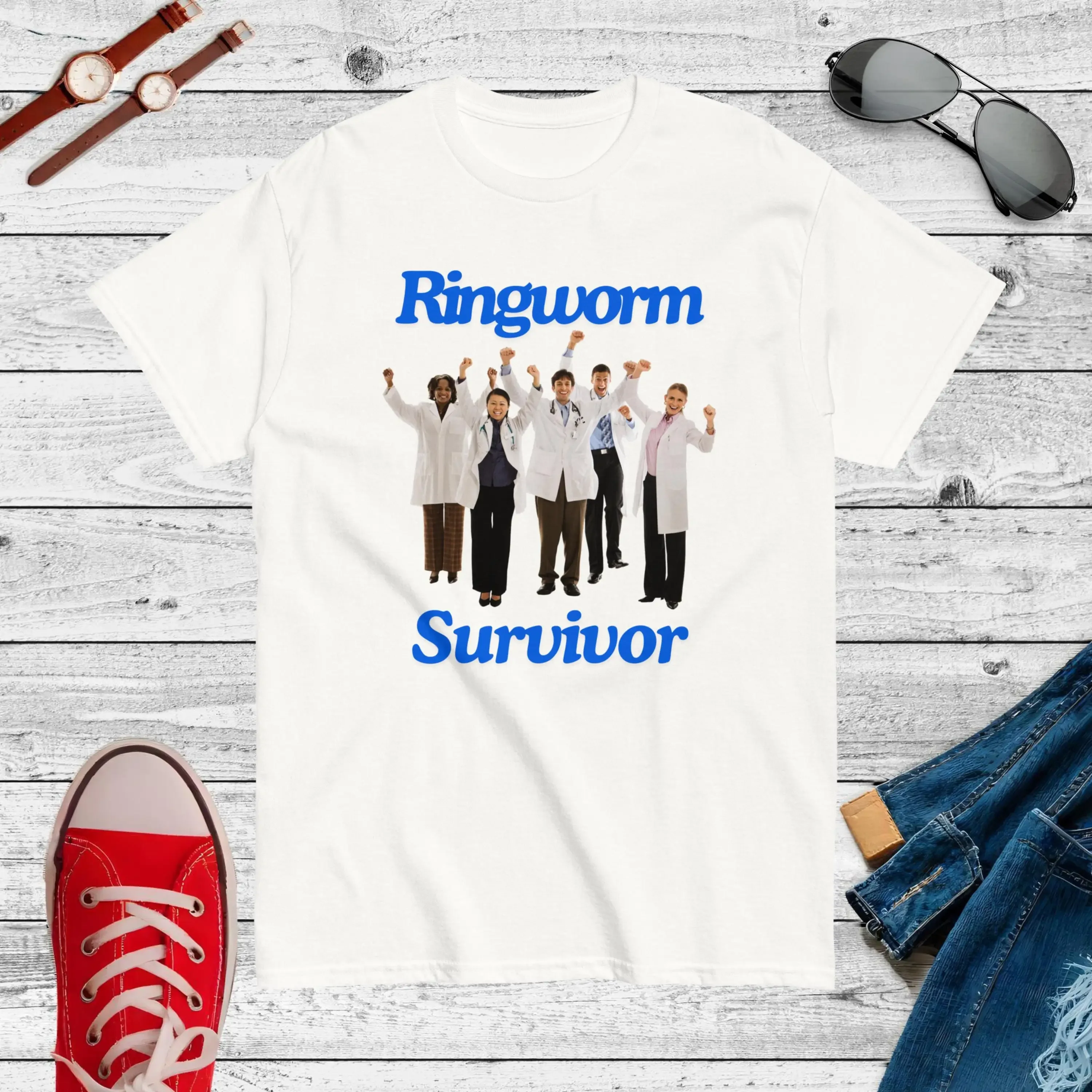 Ringworm Survivor T-Shirt, lustig, beleidigend, unangemessen, Meme, sarkastisch, spezifisch
