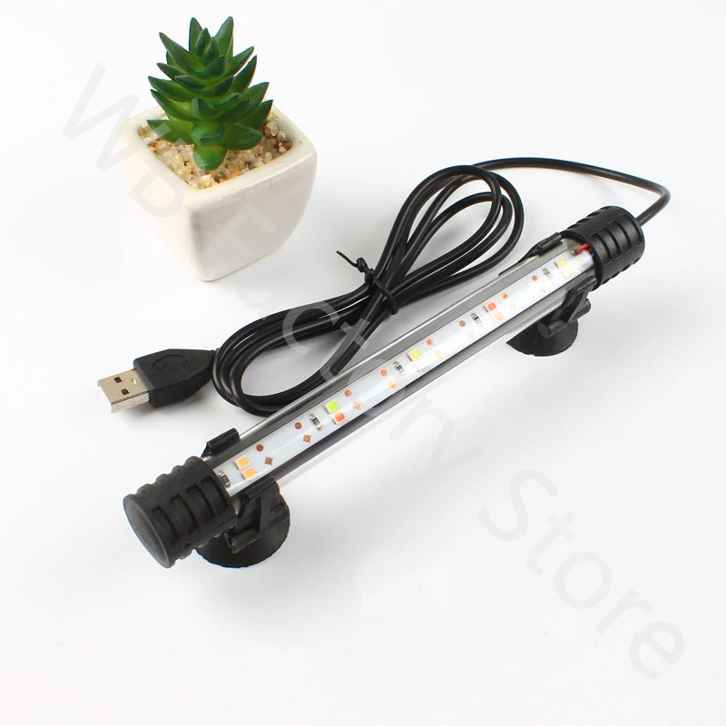 2024 18-48CM USB Aquarium Light LED Waterproof Fish Tank Clip Light Underwater Decor Lighting Submersible Lamp Plant Grow Lamp