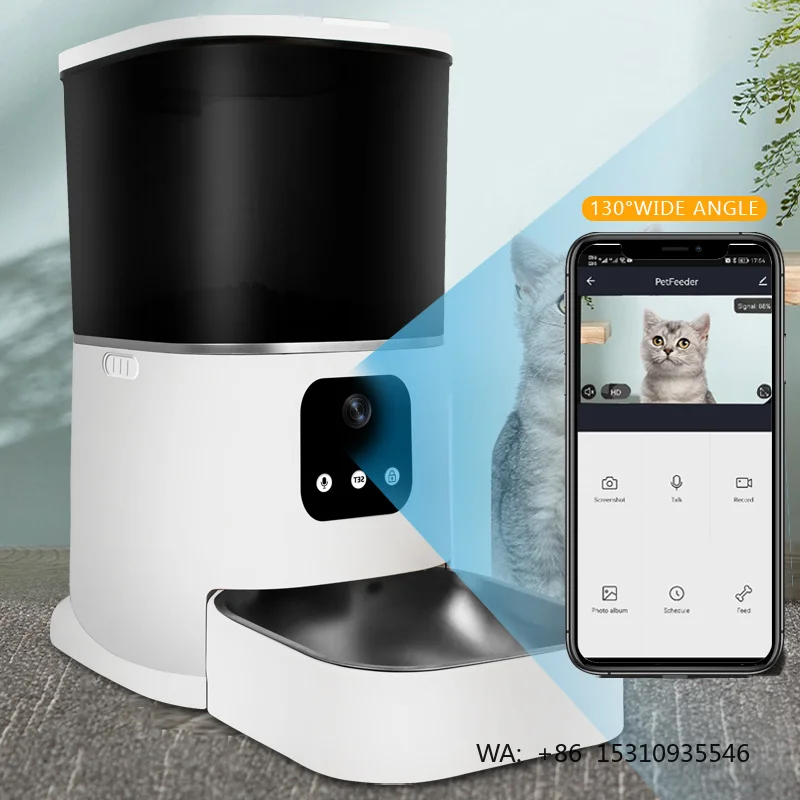 2026 New WIFI 5L large capacity Intelligent Visual Pet Feeder Cat and Dog Automatic Food Feeder with Camera