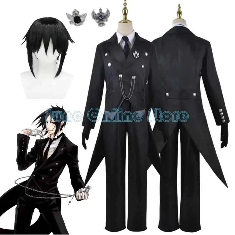 Anime Black Butler Sebastian Michaelis Cosplay Costume Halloween For Woman Men Clothes