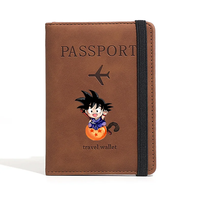 Dragons Ball PU Leather Passport Cover Men Organizer Protective Card Holder ID Document Covers Anime Letter Travel Passport Case view 2