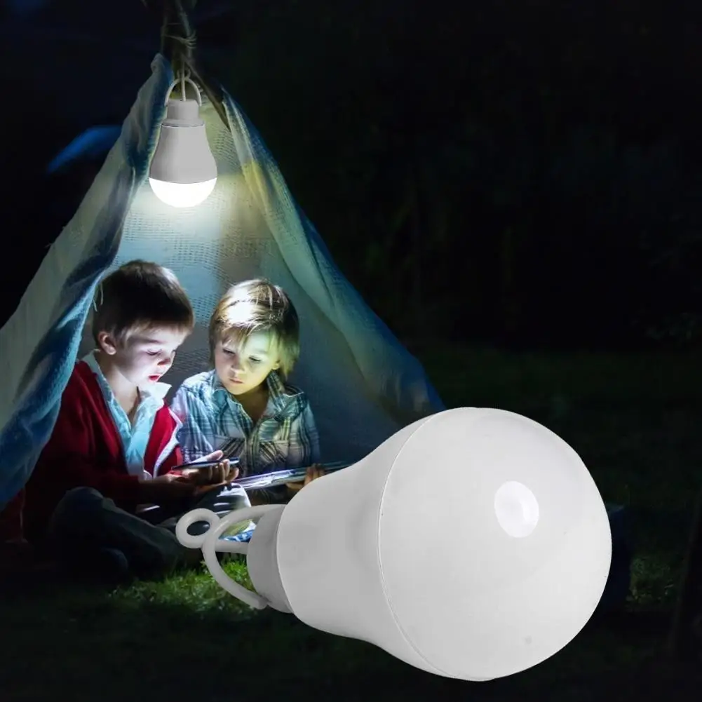

1pc Portable Hanging Dormitory Light LED Bulb USB Rechargeable Market Stall Lamp LED Energy-saving Lamp Bulb