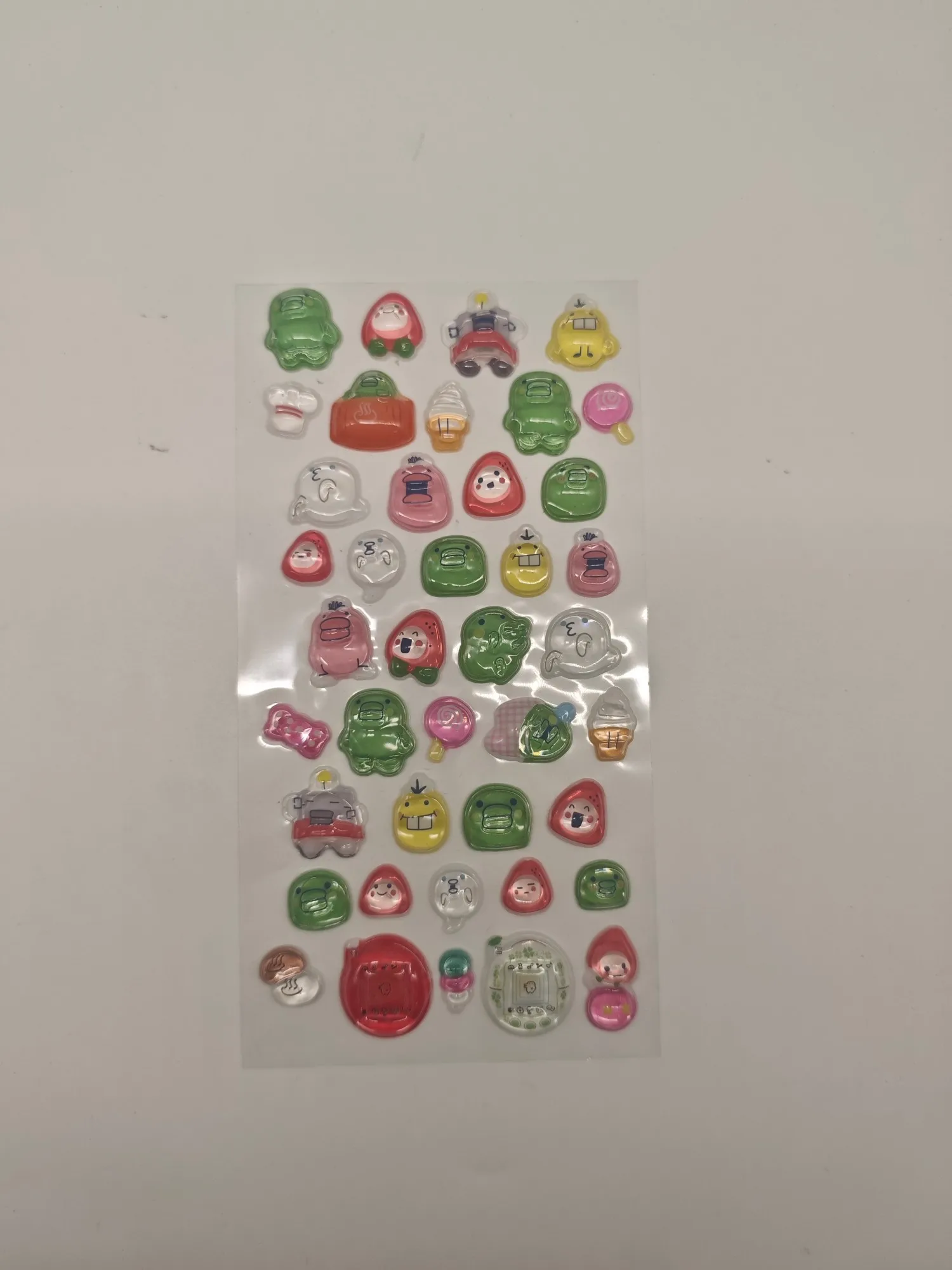 2026 New 3D Embossed Stereo Stickers Cute Cartoon Drop Glue Decals for Phone Case DIY Journal Scrapbook Kawaii Decor Sticker