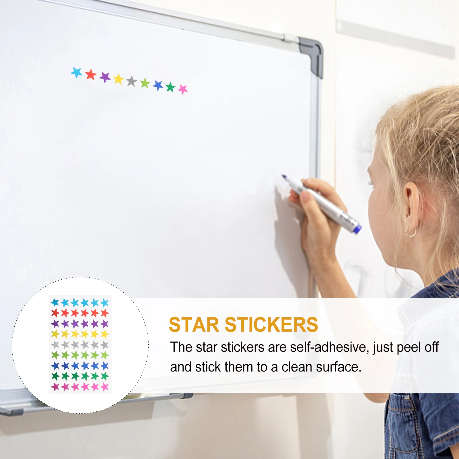 

30 Sheets Star Stickers Kids Reward Decals Creative Design Safe Edges Suitable for Offices Schools Homes Star Stickers