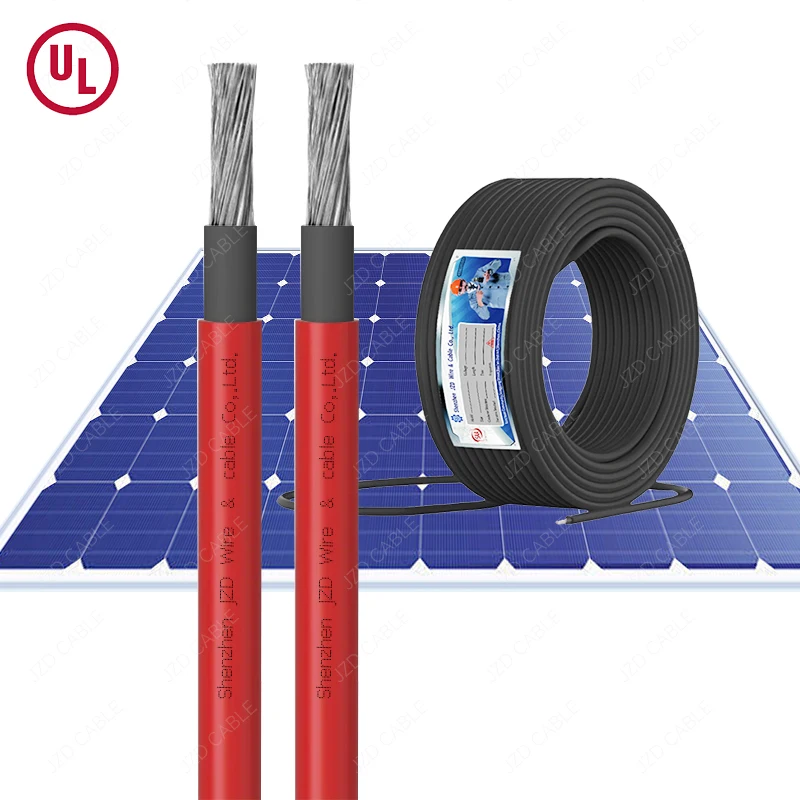 UL4703 American Standard Solar Wire H1Z2Z2-K UV Resistant Cable for  Commercial Solar Panel Photovoltaic Power Generation Statio