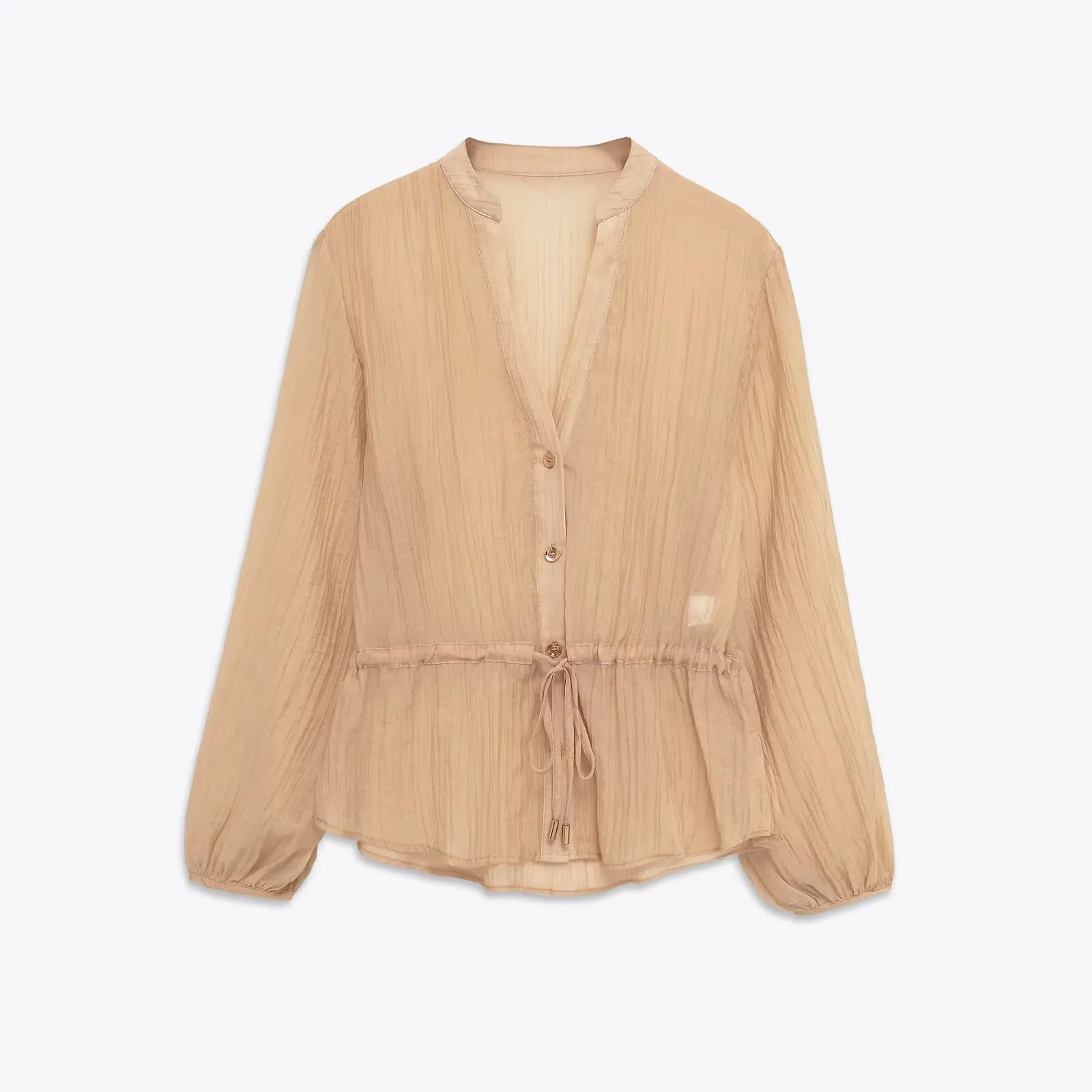 Translúcido moda feminina 2 peças define plissado sheer camisa casual e cintura elástica perna larga calças retas chiques ternos