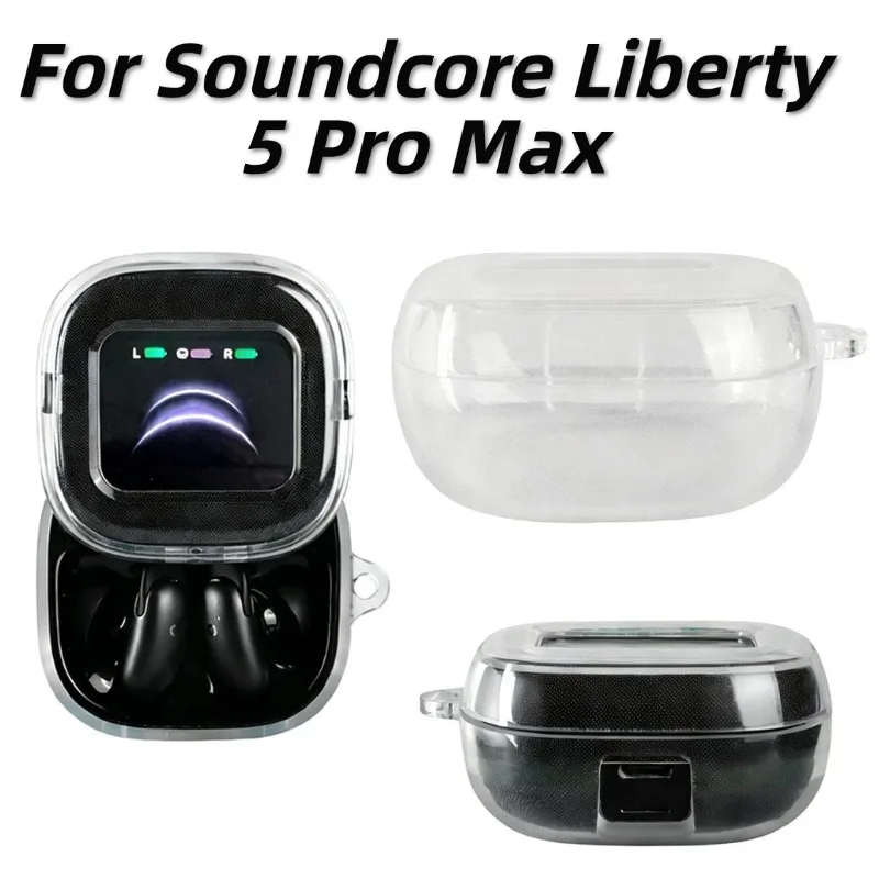 For Soundcore Liberty 5 Pro Max Case Clear TPU Protective Cover Anti-Fall Shockproof Earphone Housing Accessories
