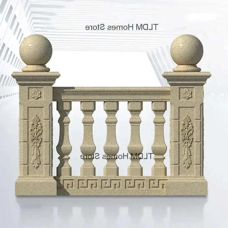 Thickened PP Roman Column Mold for Home Balcony Cast-in-place Square Cement Column Railing Mold Villa Garden Building Fencing