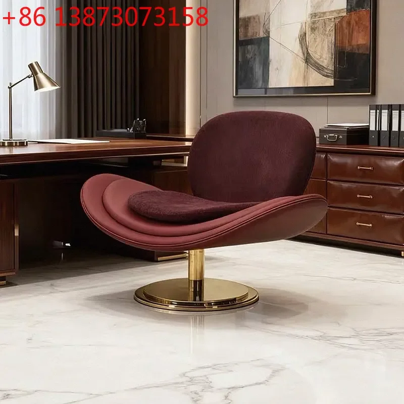 Modern light luxury simple special-shaped high-end designer petal back chair