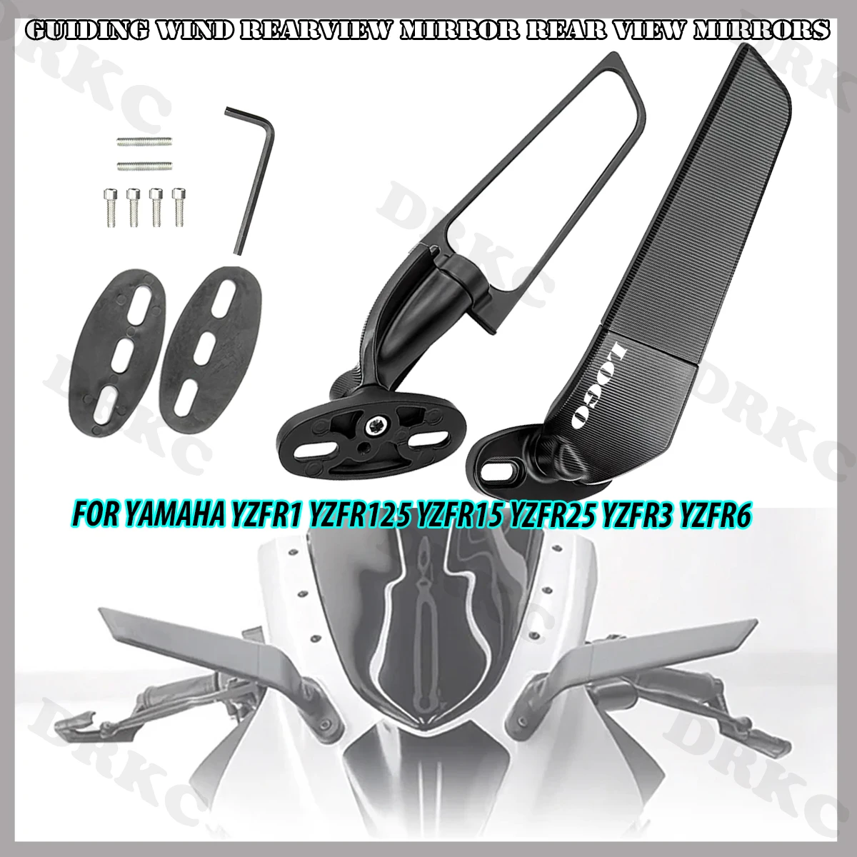 

Универсальное спортивное зеркало заднего вида с ветровым крылом для Yamaha YZF R1 R3 R6 R15 R25 R125 YZFR1 YZFR3 YZFR6
