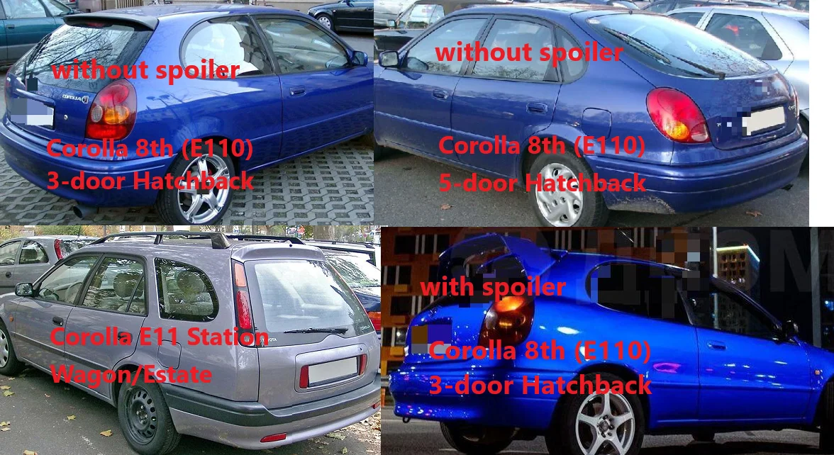 

Back Damper For Toyota Corolla 8th E110 3-Door Hatchback 1996-2002 Rear Tailgate Boot Gas Spring Struts Prop Lift Support Damper