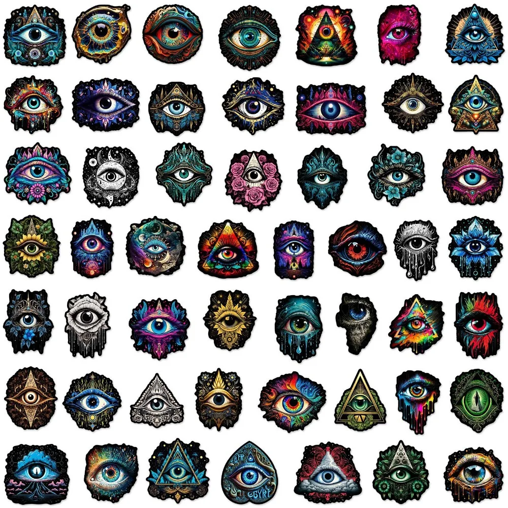 10/25/50pcs Evil Eyes Graffiti Stickers for DIY Waterproof Scrapbooking Phone Laptop Suitcase Skateboard Motorcycle Helmet