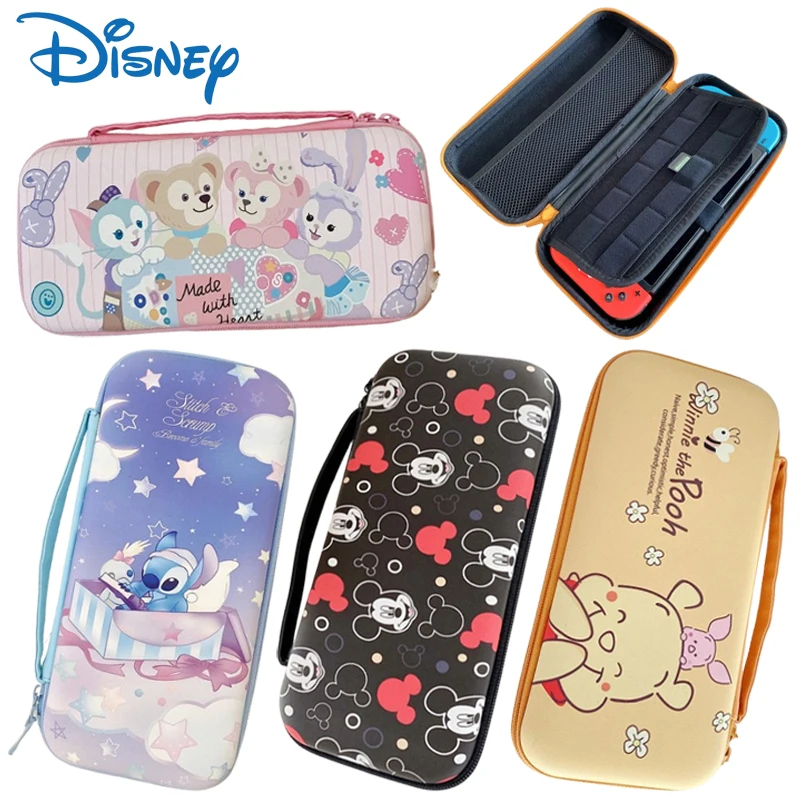 Disney Mickey Mouse Stitch Bag for Nintendo Switch NS Console OLED Storage Bags Protective Carrying Case Portable Travel Handbag