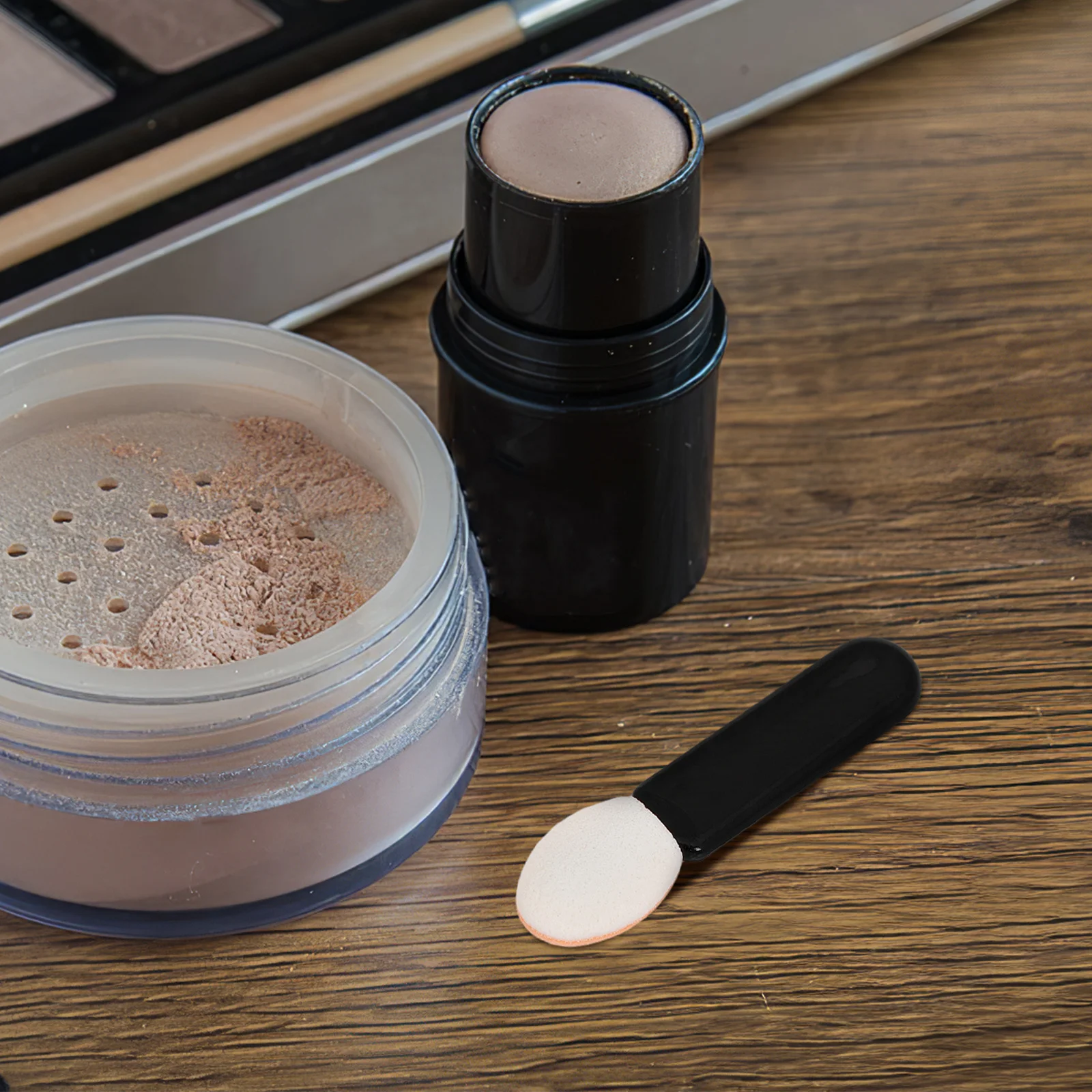 10 pcs Makeup Brush Set Mini Sponge Eyeshadow Applicator For Cream Shadow Lip Gloss Concealer Portable Blending Tool Travel Kit