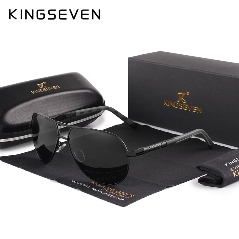 KINGSEVEN Vintage Aluminum Polarized Sunglasses Brand Sun glasses Coating Lens Driving EyewearFor Men/Women