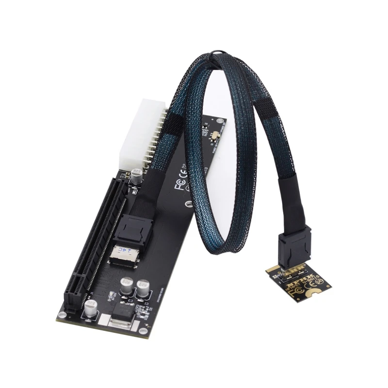 Zihan PCI-E 3.0 M-key M.2 to Oculink SFF-8612 SFF-8611 Host Adapter for GPD WIN Max2 External Graphics Card & SSD