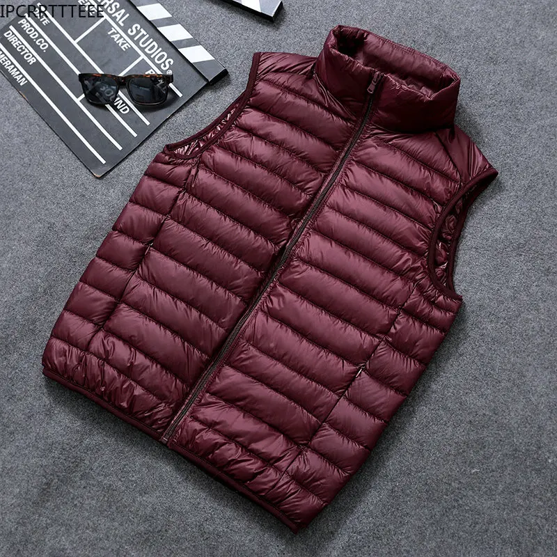 2023 New Men Spring Autumn Down Vest Jackets Men\'s Lightweight  Packable Puffer Sleeveless Vest Coats