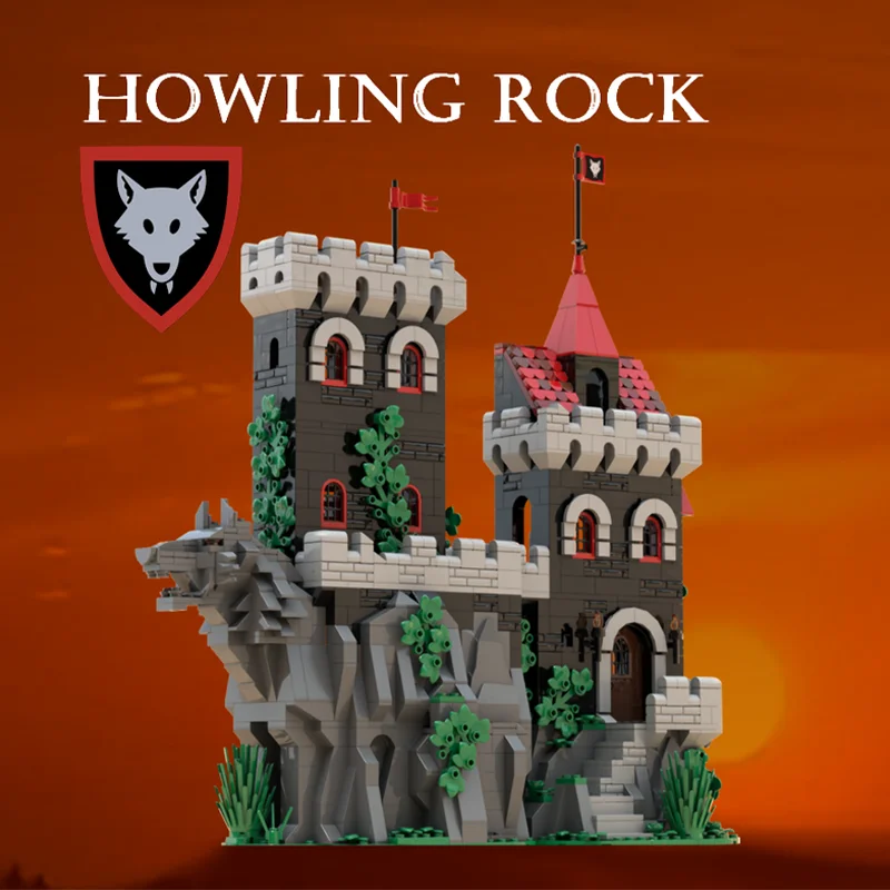 

Новый MOC1402PCS Модель здания Wolf Pack Замок Модульный Вывала Рок DIY Креативные головоломки Строительные блоки Подарок