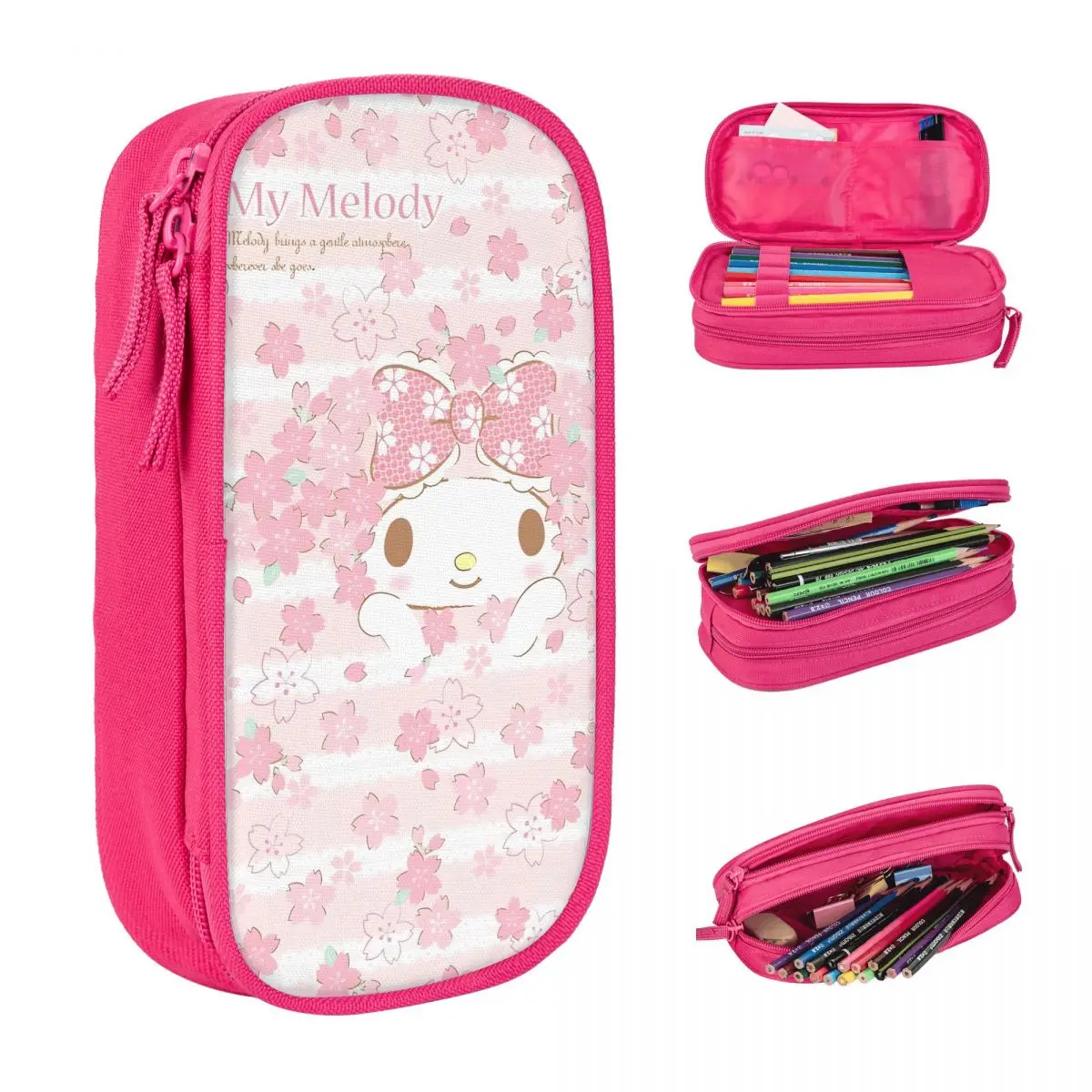 

Anime My Melody Pencil Case Big Pen Box Boy Girl Canvas Cute School Pencil Cases Graphic Supplies