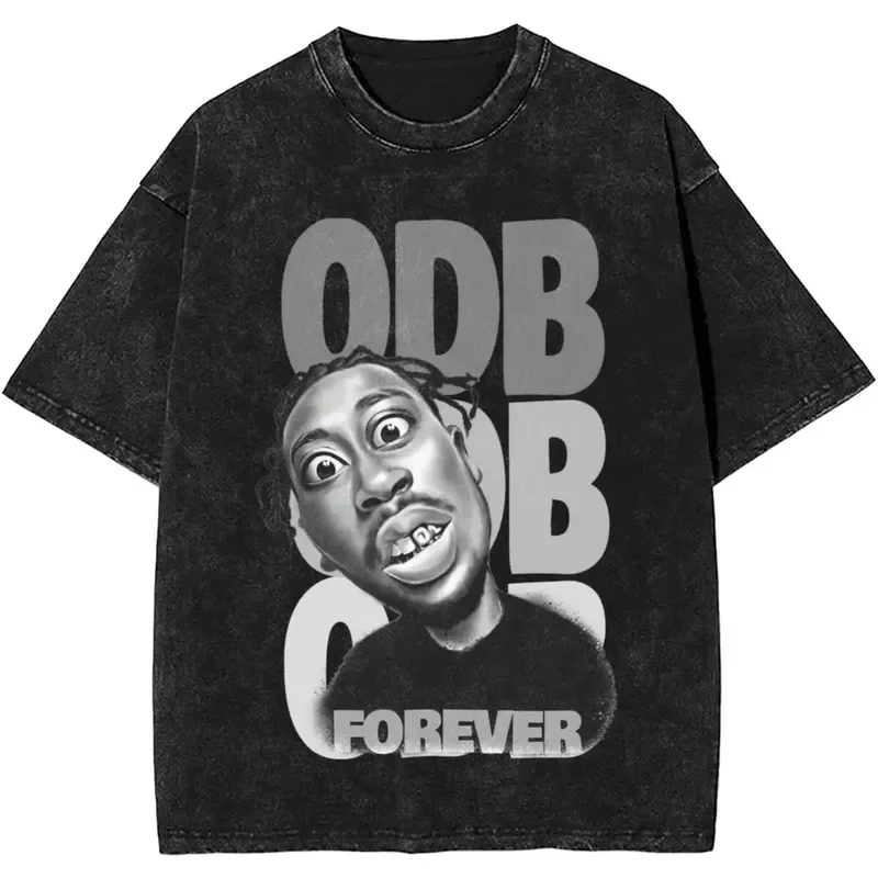 High Quality Cotton 2024 ODB Forever Caricature Ol Dirty Bastard Washed T Shirt Outfit Harajuku T-Shirts Men Women Tee Shirt