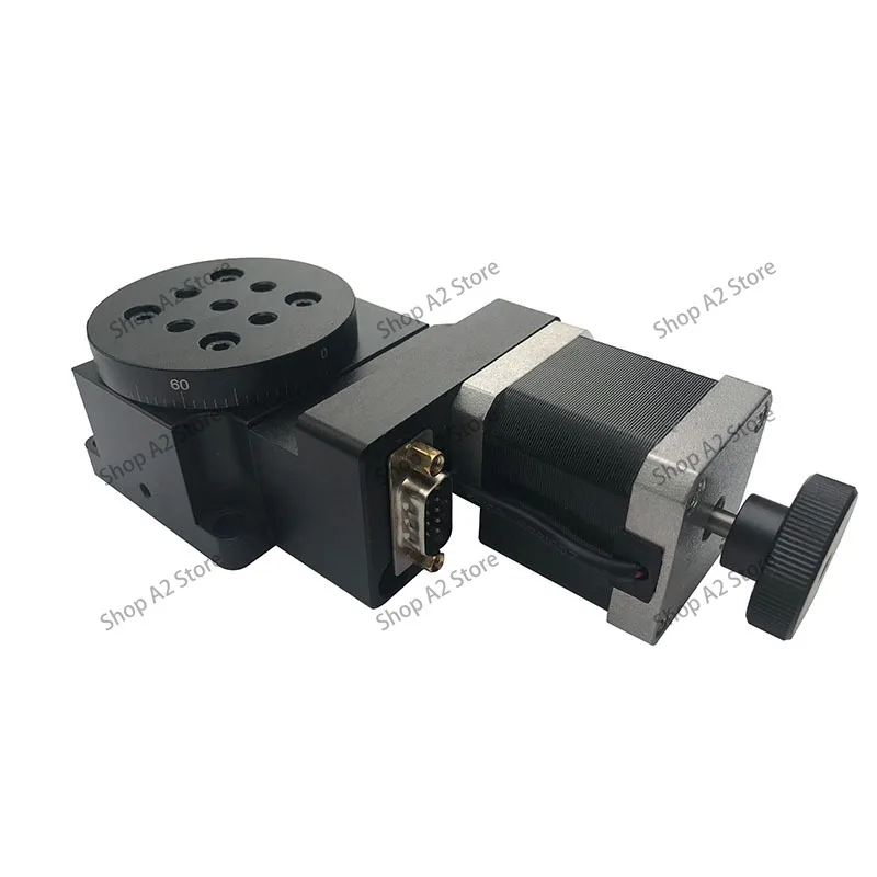 60/100/200mm Precision Hollow Shaft Rotary Index Turntable, Stepper Motor Rotary Platform