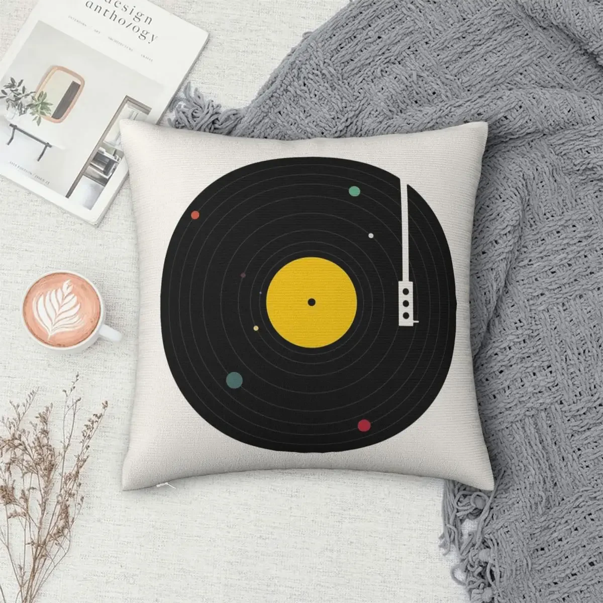 Music Everywhere Pillowcase Polyester Pillows Cover Cushion Comfort Throw Pillow Sofa Decorative Cushions Used for Home Bedroom