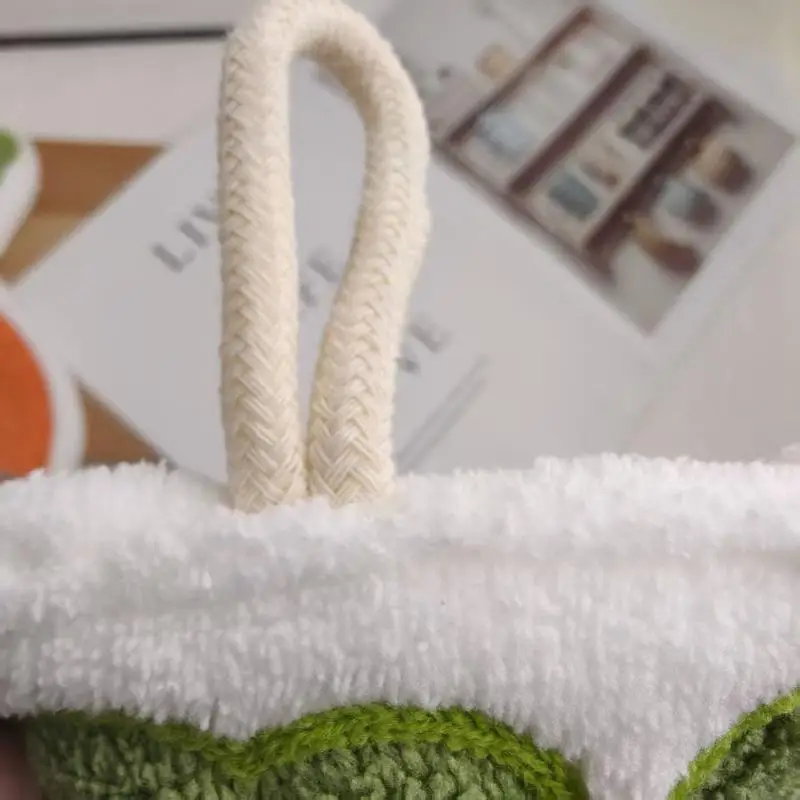 منشفة يد معلقة على شكل جزرة كرتونية للأطفال، قماش وجه للمطبخ ماص من الصوف المرجاني الناعم