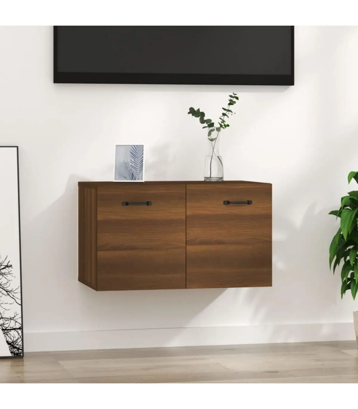 Lockers and storage cabinets wall cabinet plywood brown oak 60x36,5x35 cm