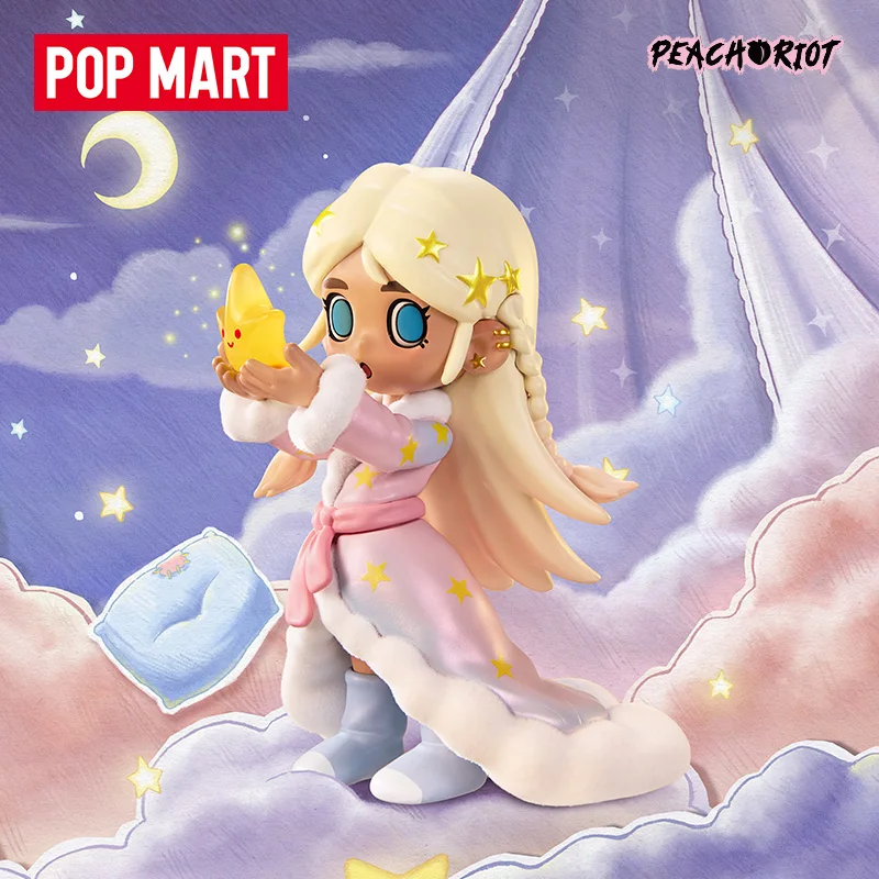 

New Pop Mart Original Genuine Lil Peach Riot Little Peach All-Night Party Series Figurine Punk Economics Blind Box Surprise Gift