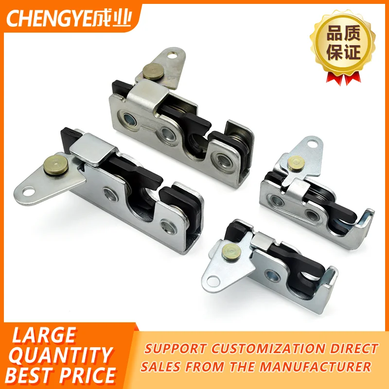 Impact self-locking buckle door lock cable drive to open left and right symmetrical tool car impact buckle lock for automobiles