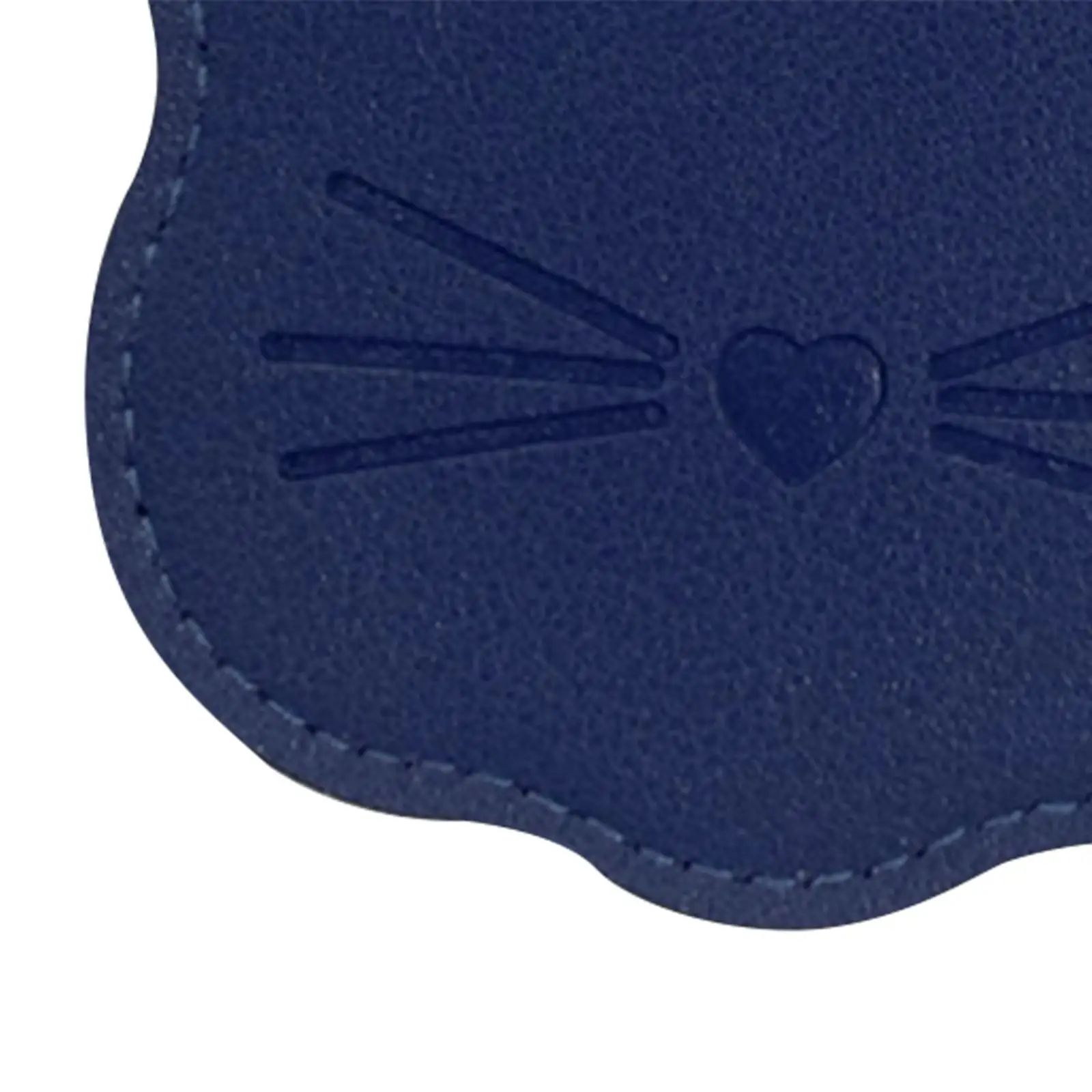5xLeather Luggage Tags for Suitcases Portable Baggage Labels with Name ID Card Blue