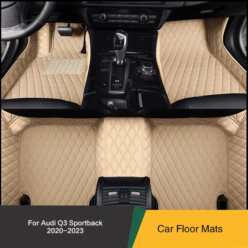 

Custom Car Floor Mats Special For Audi Q3 Sportback 2020-2023 Years Leather Carpet Waterproof Car Accessories