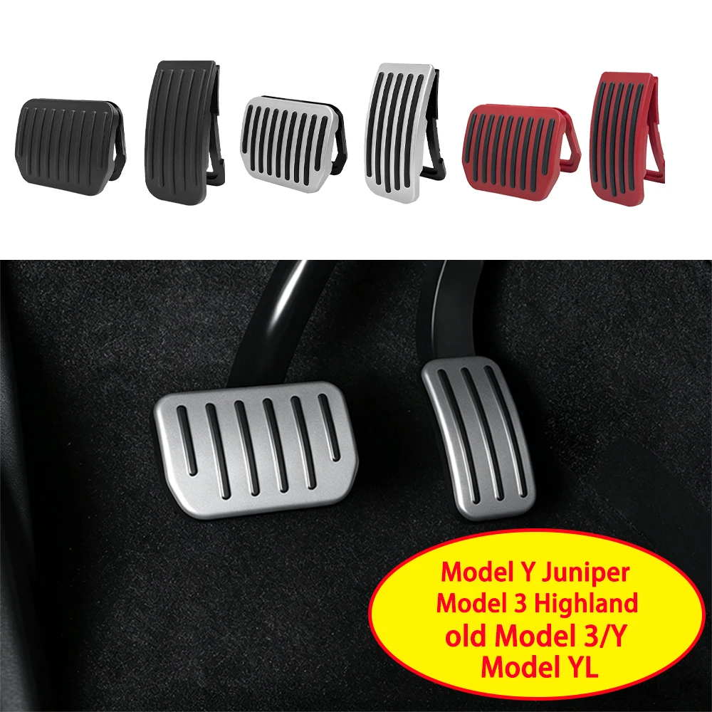 Car Accelerator Brake Pedal Modification Accessories For Tesla Model 3 Highland Model Y Model 3 Snap-on Footrest Anti-slip Pedal