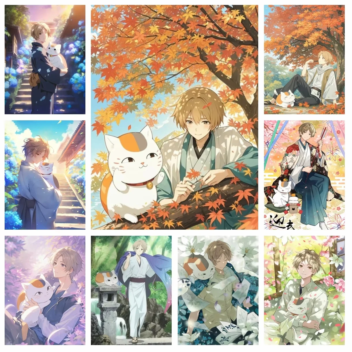 

Paint by Numbers For Adult Kit Natsume's Book of Friends DIY acrylic Oil Painting Canvas by Number Home Decor