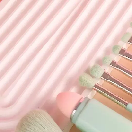 8 en 1 carré Portable télescopique brosse maquillage brosse ensemble ombre à paupières brosse correcteur beauté brosse outil maquillage brosse