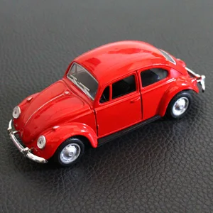 Cast Alloy Beetle Car Model, 1:36 Pullback vehicle with open doors, vintage classic car for children and adults 10 Main Sales Kit Porsche Fusca - №5