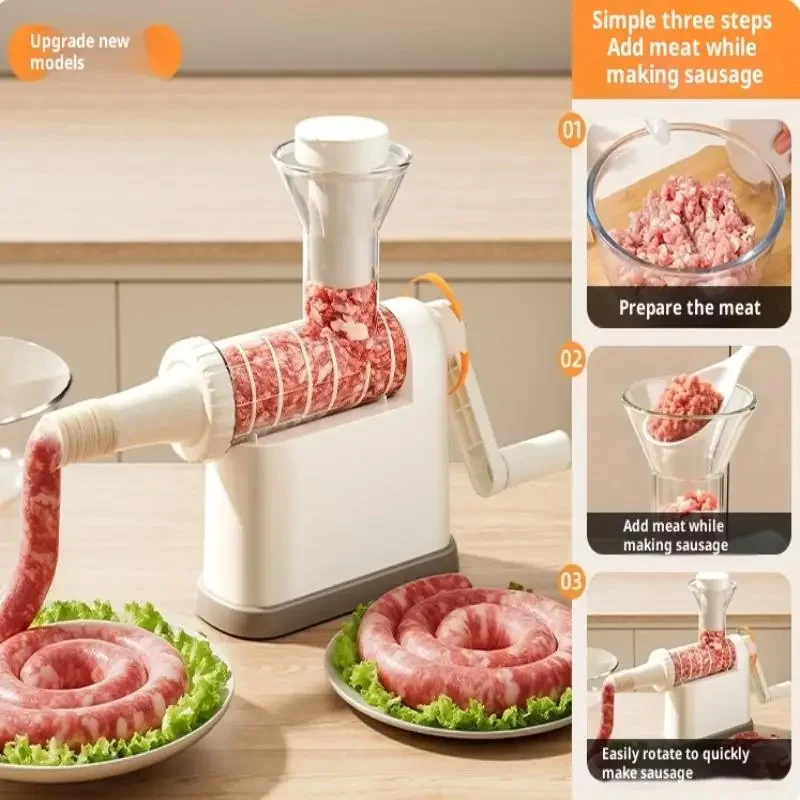 Manual Operation Sausage Making Tool Large Capacity Stuffing Pipe Stuffing Machine Homemade Design Fast Filling Sausage Filler