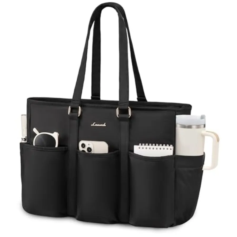 

Laptop Tote Bag for Women Work, Teacher Tote Bag Nurse Bag With Large Cup Holder, Utility Professional Computer Bag For Work/Tr