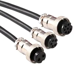 1pcs GX12 GX16 2/3/4/5/6/7/8/9/10Pin Female Wiring Air Aviation Connector Industry Audio Power Socket Plug With Cable 1m